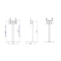 ディスプレイスタンド 自立式 フラットベーススタンド 43?65インチ 耐荷重45kg DS-F45 | 高さ調節 縦置き 横置き エスディエス ケーブル収納 SDS エスディエス 写真12