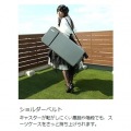 スリムスーツケース LBB-800-GY 約61L ミニテーブル USB ドリンクホルダー 静音キャスター TSA オタ活 推し活 即売会 コミケ コスプレ カメコ サバゲー ドール 写真12