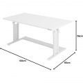 バウヒュッテ 昇降式パソコンデスク 1000 WH BHD-1000M-WH | デスク パソコンデスク 昇降 高さ調節 幅100 奥行60 写真12