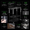 バウヒュッテ PCディスプレイワゴン BHS-700PC-BK | インテリア 家具 収納 デスク パソコンデスク PCデスク 昇降式 キャスター付き 写真12