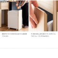 キャスターボックス 2分別 幅60 高さ90 DB-F2100 ホワイト 宮武製作所 | プッシュ扉式 写真12
