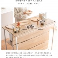 カウンターテーブル キッチン 木目調 幅120 高さ100 KNT-1260 ホワイト 宮武製作所 写真12