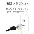 工事・物件に最適な3ピン 熱に強い 抜け止め 雷ガード マグネット付 電源タップ 4個口 5m グレー 写真12