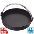 トキワ 鉄すきやき鍋 黒ツル付 28cm ※IH対応(100V/200V) 業務用 写真1