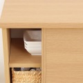 カウンター下収納 ラック 引戸タイプ キャビネット 木製 ユニット収納 ナチュラルブラウン 幅75 奥行29.6 高さ84.9cm 白井産業 PTS-8575SD NA ピタシエ 写真12