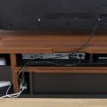 テレビ台 ローボード 白井産業 32-55V 大型テレビ対応 伸縮可能 収納 組立簡単 ダークブラウン 幅130から195 奥行42.8 高さ38.9cm ADL-4013DH DK 写真12