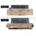 テレビ台 白井産業 幅180cm 高さ36cm ナチュラルブラウン 75V型対応 木質感のあるローボード ログーノ 写真12