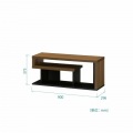 テレビ台 白井産業 32V型対応 テレビボード ローボード 収納 リビング コンパクト 一人暮らし 幅90cm 高さ約38cm モダン ダークブラウン ヴォルデバ  写真12
