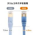 CAT7フラットLANケーブル(5m・ブルー) 写真12