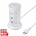PD30W充電機能付き12個口タワー型タップ 写真1
