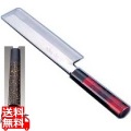 歌舞伎調和庖丁 忠舟 薄刃 19.5cm 黒金茶