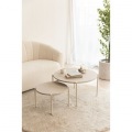ラウンド ネストテーブル ライトベージュ 写真12
