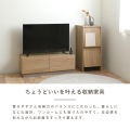 キャビネット シェルフ ラック 幅40cm 2段 コンパクト スリム 扉付き リビング収納 棚 ディスプレイ収納 フラップ扉 シンプル CHE90-40C 写真12