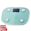 体組成計 体重計 ヘルスメーター デジタル表示 コンパクト 専用アプリ有 エレコム グリーン 写真1