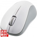 ワイヤレスマウス Bluetooth 3ボタン 抗菌 軽量 IR LED Sサイズ ホワイト