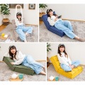 ポケットコイル座面 繋がるソファ 座椅子 横連結可能 リクライニング  リラックスチェア パーソナルチェア ファブリック オリーブ 写真13