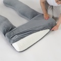 全身で眠るまくら LFP-100-GY 高さ調整シート (7段階) X 低反発まくら 首が痛くならない 寝やすい U字 抱き枕 安眠 横向き寝対応 クッション 写真13