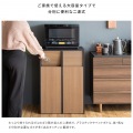 キャスターボックス 2分別 幅60 高さ90 DB-F2100 ナチュラル 宮武製作所 | プッシュ扉式 写真13