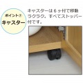 Tバタテーブルワゴン バタフライテーブル キッチンワゴン ダイニングテーブル 折りたたみ キャスター付き ダークブラウン 写真13