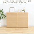 カウンター下収納 ラック 引戸タイプ キャビネット 木製 シンプルなデザイン ナチュラルブラウン 幅120 奥行29.6 高さ84.9cm 白井産業 PTS-8512SD NA ピタシエ 写真13