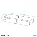 電源タップ+USBポート付き机上ラック(W600×D200 ホワイト) 写真13