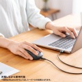 静音Bluetoothワイヤレスマウス(充電式・5ボタン・ブラック) 写真13