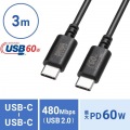 USB 2.0 Type-Cケーブル(PD60W・3m・ブラック) 写真13