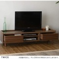 TWICE(トワイス) テレビ台 ローボード(幅150cm) テレビボード 収納 扉 リビング収納 50型 50V 幅150 天然木 ブラウン TW37-150L-BR 写真13