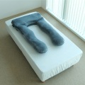 全身で眠るまくら LFP-100-GY 高さ調整シート (7段階) X 低反発まくら 首が痛くならない 寝やすい U字 抱き枕 安眠 横向き寝対応 クッション 写真14