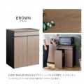 ダストボックス 分別ドロワー 45L 木目調 NotT DB-F2200 ブラウン 宮武製作所 | キャスター付き 写真14