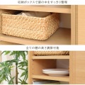 カウンター下収納 ラック 引戸タイプ キャビネット 木製 シンプルなデザイン ナチュラルブラウン 幅120 奥行29.6 高さ84.9cm 白井産業 PTS-8512SD NA ピタシエ 写真14
