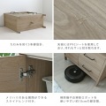 LAFIKA(ラフィカ)ミドルボード(88.6cm幅) キャビネット 収納棚 チェスト 木製 幅90 北歐 かわいい 扉付き 引き出し 収納 グレーナチュラル LF90-90MB-GN 写真14