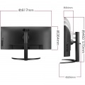 34型 WQHD(3440×1440) IPSパネル 曲面型 ディスプレイ ブラック 写真14