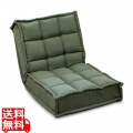 ポケットコイル座面 繋がるソファ 座椅子 横連結可能 リクライニング  リラックスチェア パーソナルチェア ファブリック オリーブ RMTH-03-OLV 写真1