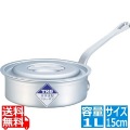 片手浅型鍋アルミニウム(アルマイト加工)(目盛付)TKG 15cm ※ ガス火専用 写真1