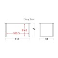 ダイニングテーブル セラミック天板 幅130 高さ72 DNT-1001 ダークグレー 宮武製作所 | テーブル 机 ダイニング リビング 写真15