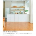 カウンター下収納 ラック 引戸タイプ キャビネット 木製 ホワイト 白 幅120 奥行29.6 高さ84.9cm 白井産業 PTS-8512SD WH ピタシエ 写真15