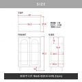 KAURA(カウラ)キャビネット(60 cm幅) キャビネット サイドボード 収納棚 リビングボード リビング収納 キッチン 本棚 扉収納 棚 ホワイト KA90-60C-WH 写真15