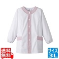女性用デザイン白衣 長袖 FA-7233L 写真1