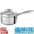 ステンレス ビタクラフト・プロ 片手鍋 (蓋付)16cm No.0110 ※ IH対応 IH (100V/200V)とガス火対応 写真1