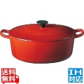 2502-27 ココット・オーバル 27cm チェリーレッド ※ IH対応 IH (100V/200V)とガス火対応 写真1