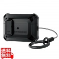 AirPods Pro 第2世代 ( 2022 ) ケース ハイブリッド 衝撃吸収 フタ開閉ロック機能 落下防止 カラビナ付 ワイヤレス充電 MagSafe充電対応 ZEROSHOCK ブラック 写真1