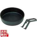 (S)鉄 すきやき鍋 ハンドル付(黒ぬり)15cm