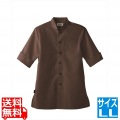 男女兼用ショップコート ET-7731ブラウン LL 写真1