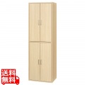 収納棚 ラック 白井産業 幅57cm 高さ180cm ナチュラルブラウン 扉付 4ドア キャビネット 整理棚 フルニコ
