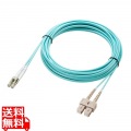 補強メガネ型光ファイバケーブル(マルチOM3、LC×2-SC×2、10m) 写真1