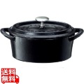 ボン・ボネール ココットオーバル 11cm ブラック ※ ガス火専用 写真1