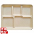 パルプモールド容器 ムギ&タケトレイ(50枚入)5仕切 AGM-18 写真1