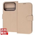 iPhone 18 Pro / 17 Pro / 手帳型レザーケース S マグ / ベージュ