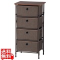 簡単組立チェスト ブラウン 4段 写真1